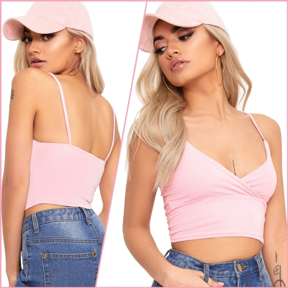 PrettyLittleThing Tops - PLT Pink Crop Top Bralette Cami